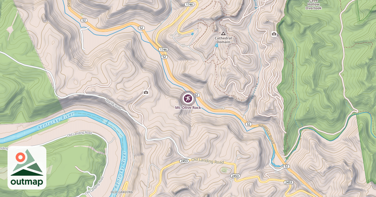Map of Mt. Olive Rock