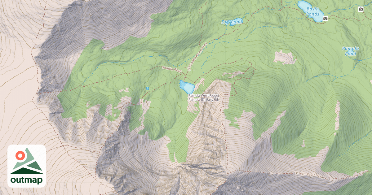 Map of Pamola West Ridge(Pamola III)