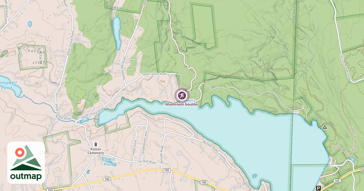Map of Mushroom boulder