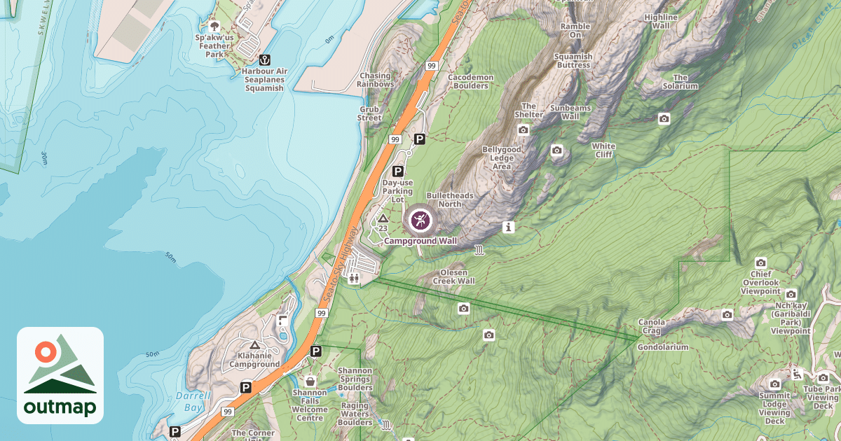Map of Campground Wall