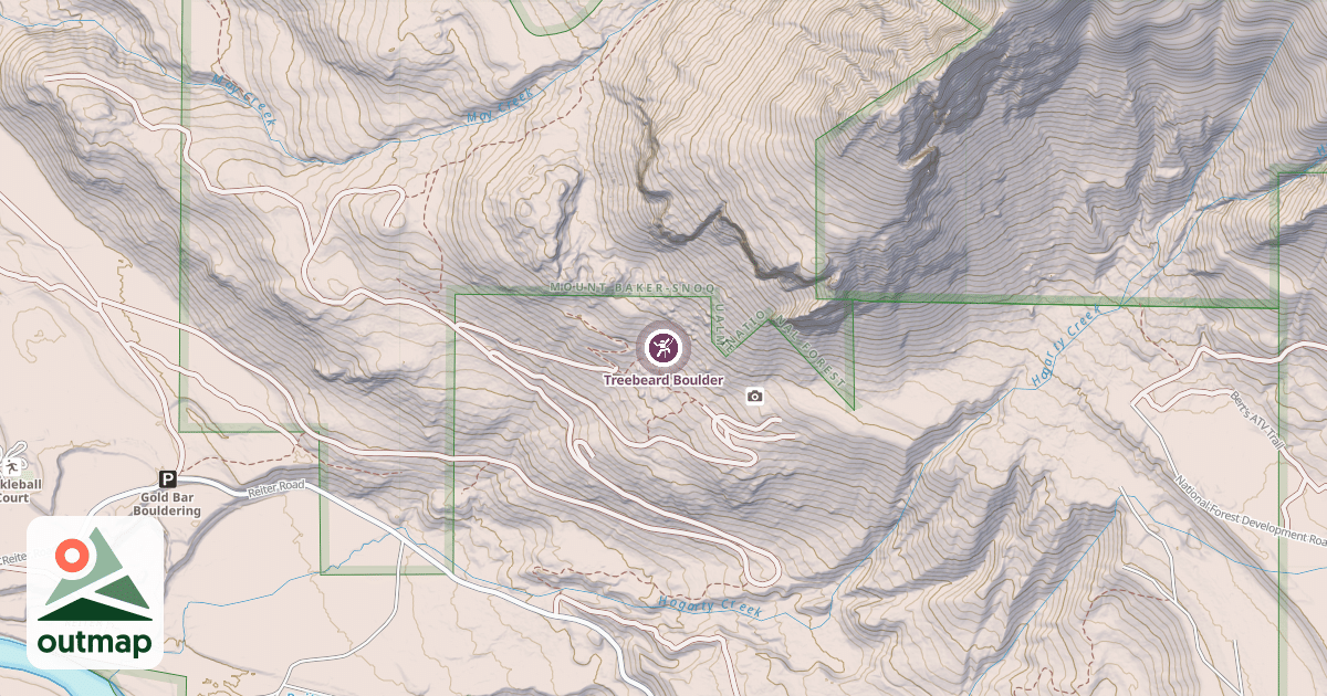 Map of Treebeard Boulder