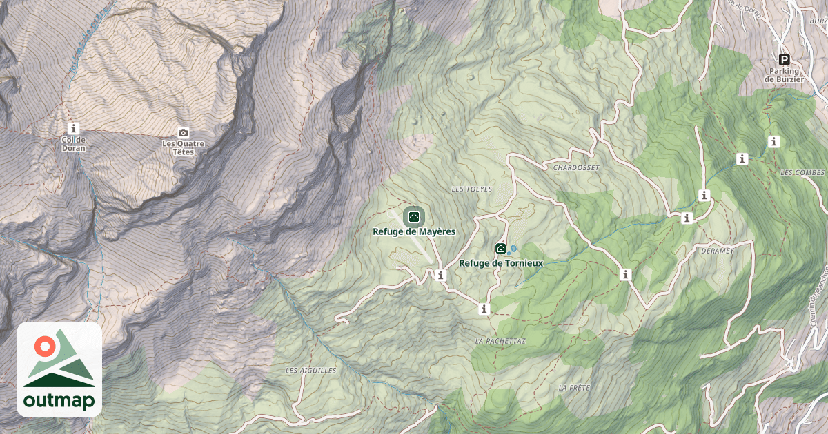 Map of Refuge de Mayères