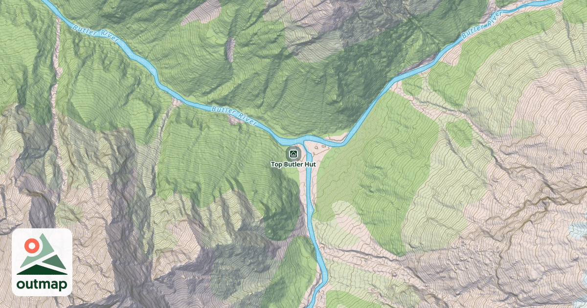 Map of Top Butler Hut