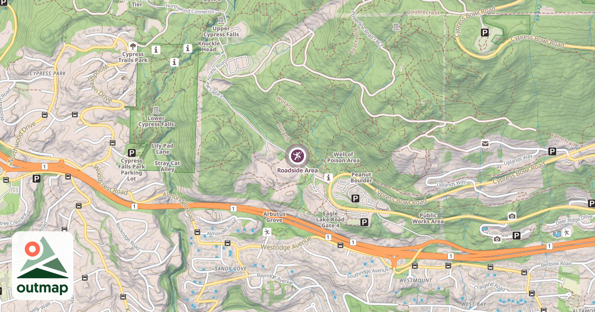 Map of Roadside Area