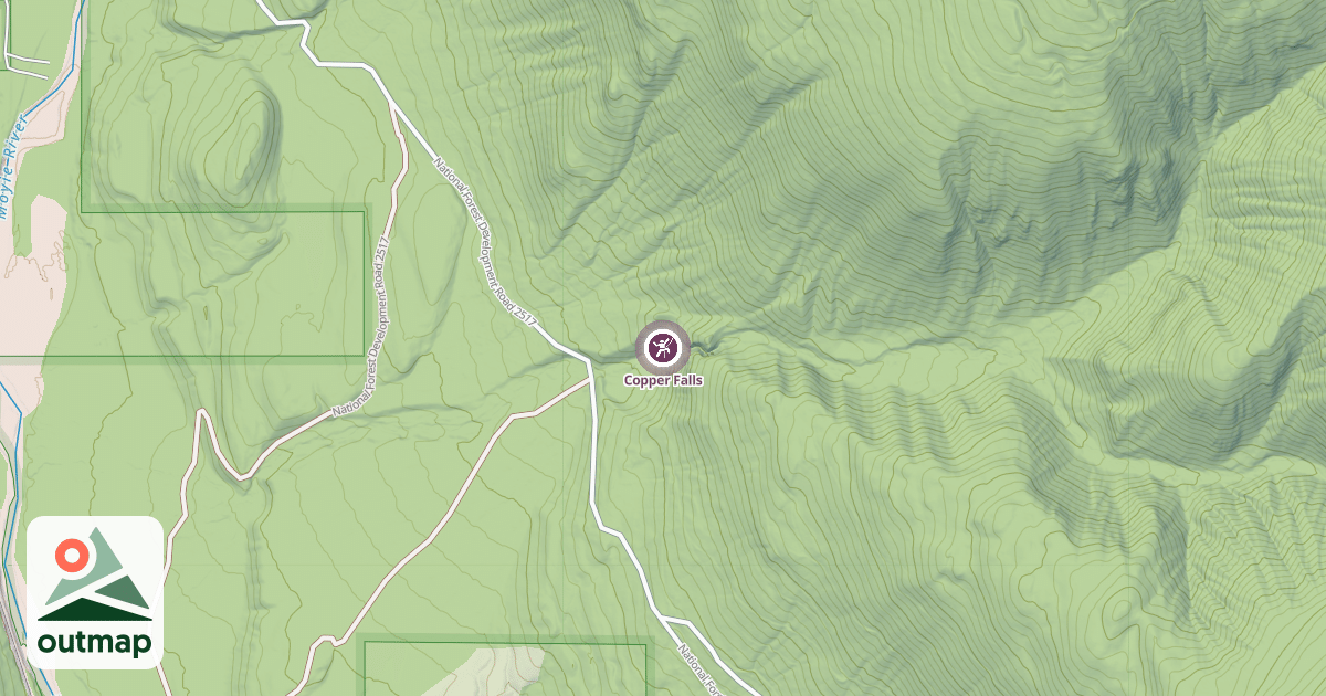 Map of Copper Falls