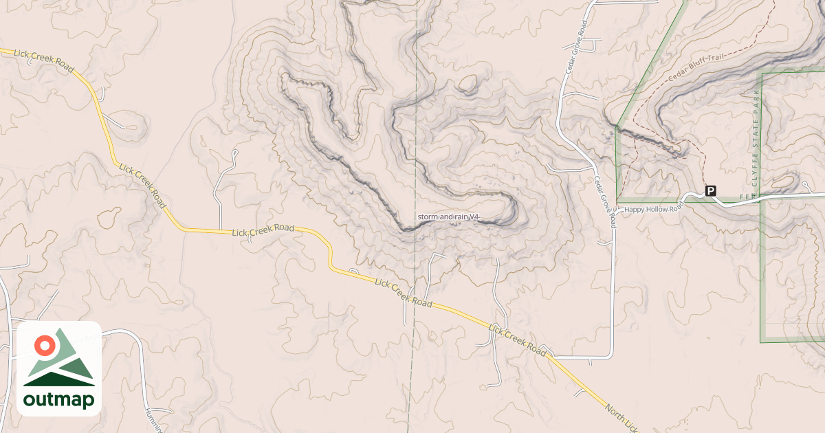 Map of storm and rain
