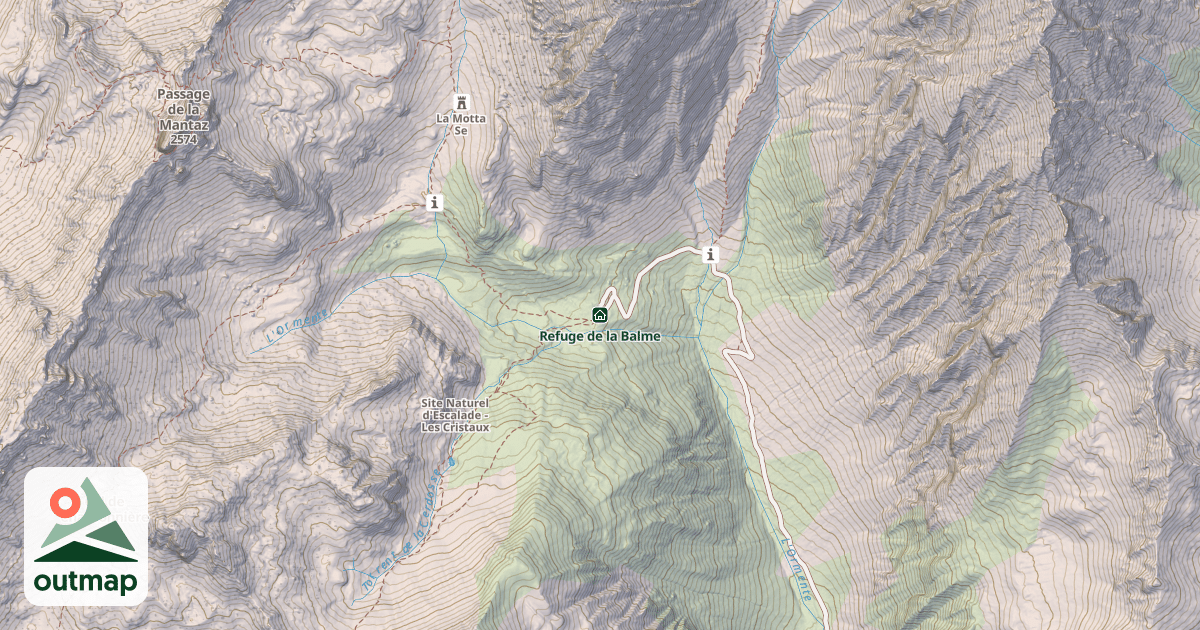 Map of Refuge de la Balme