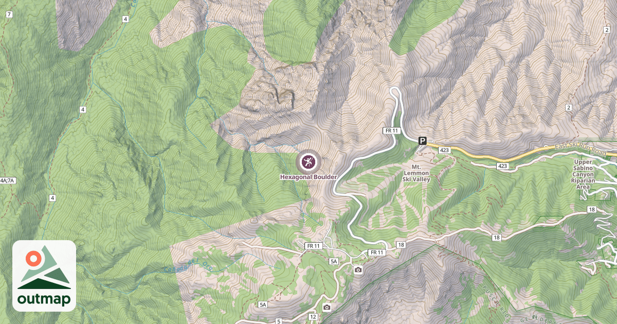 Map of Hexagonal Boulder