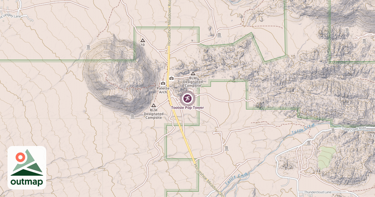 Map of Tootsie Pop Tower