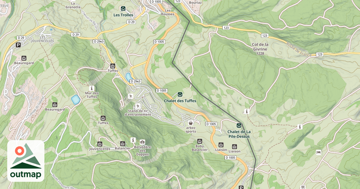 Map of Chalet des Tuffes
