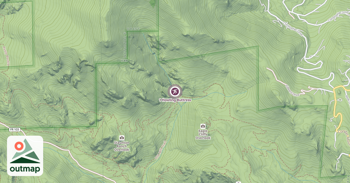 Map of 1 Howling Buttress