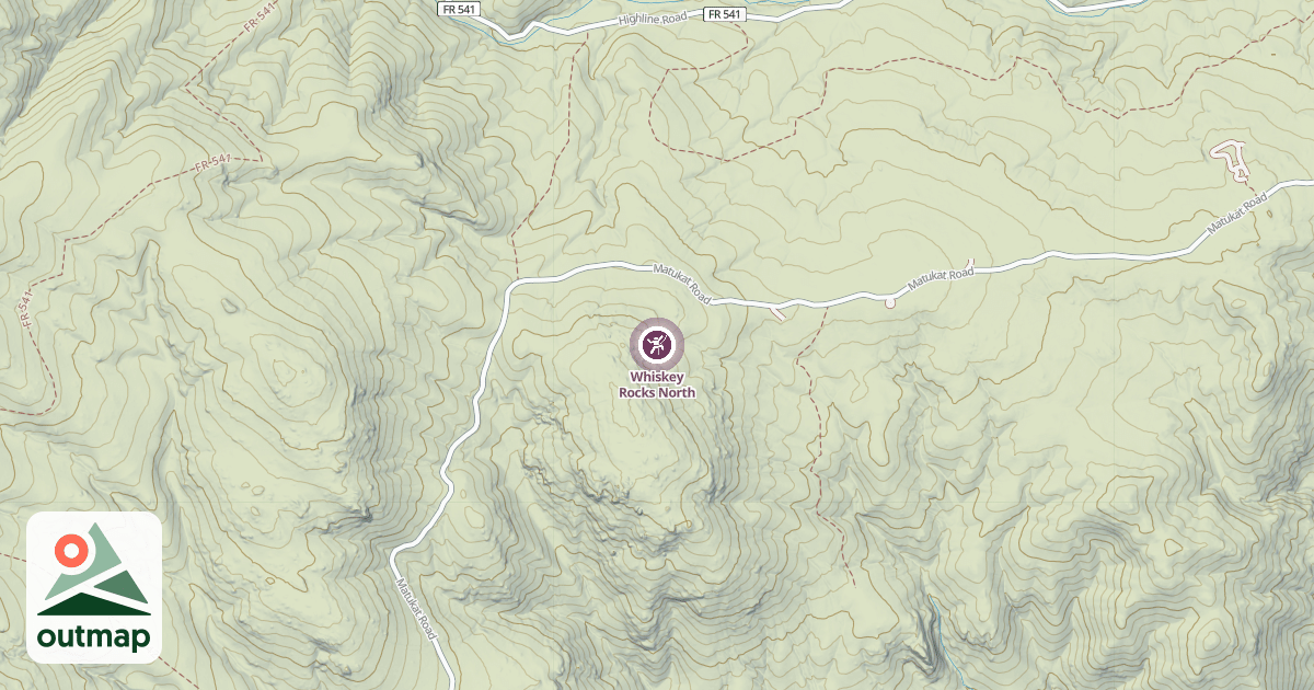 Map of Whiskey Rocks North