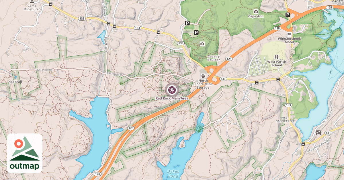 Map of Red Rock Main Area