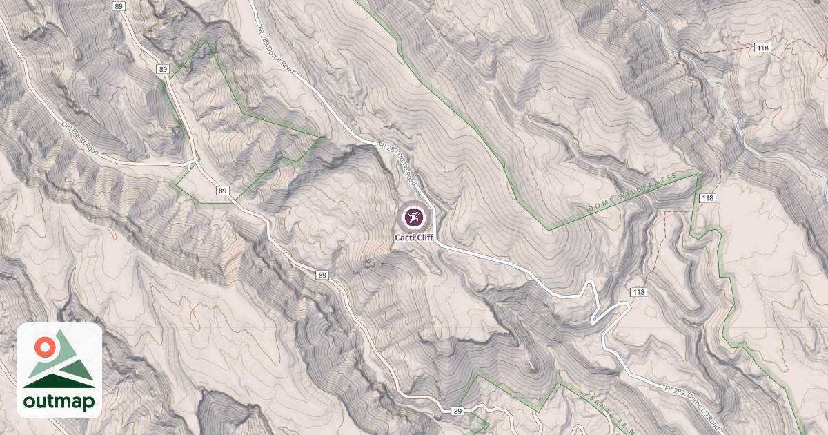 Map of Cacti Cliff