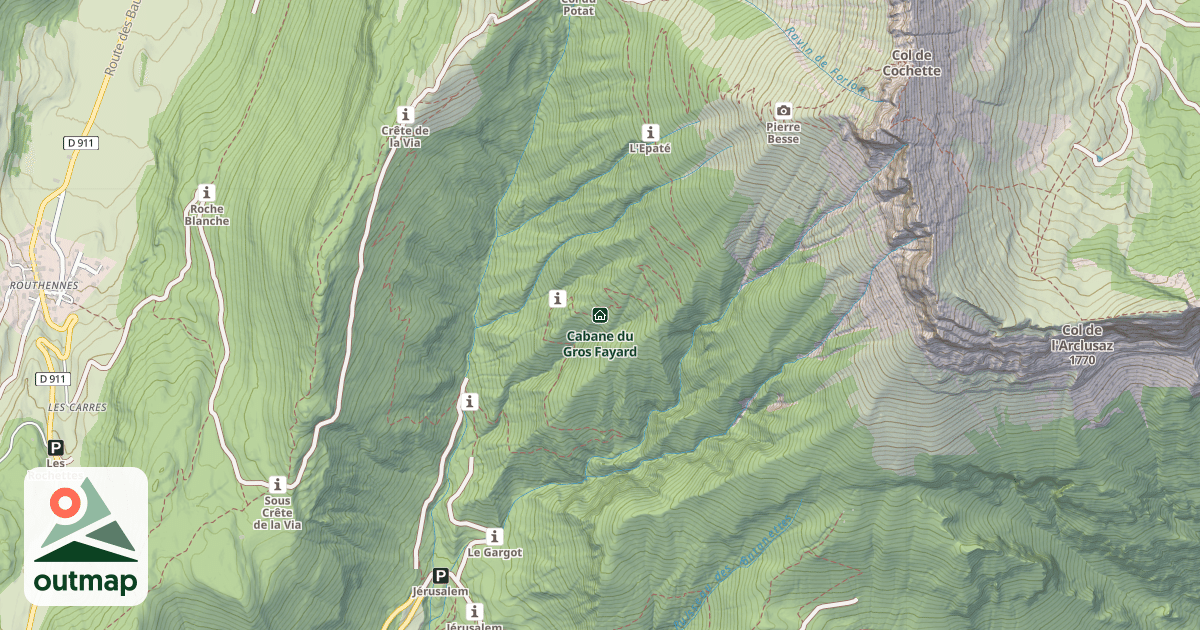 Map of Cabane du Gros Fayard