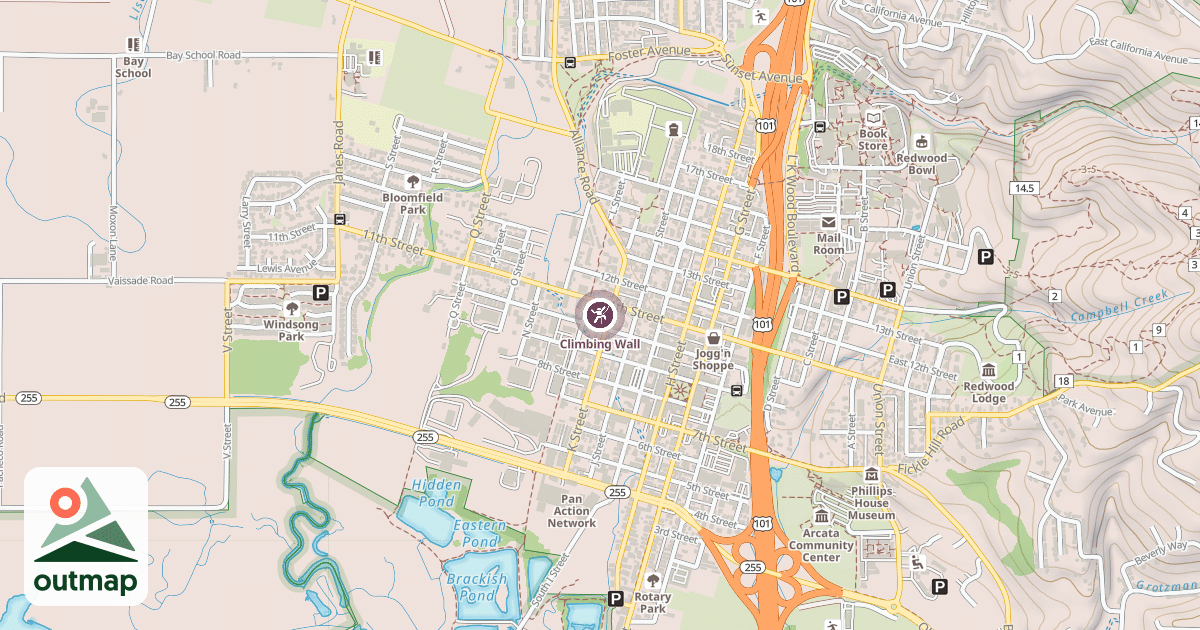 Map of Climbing Wall
