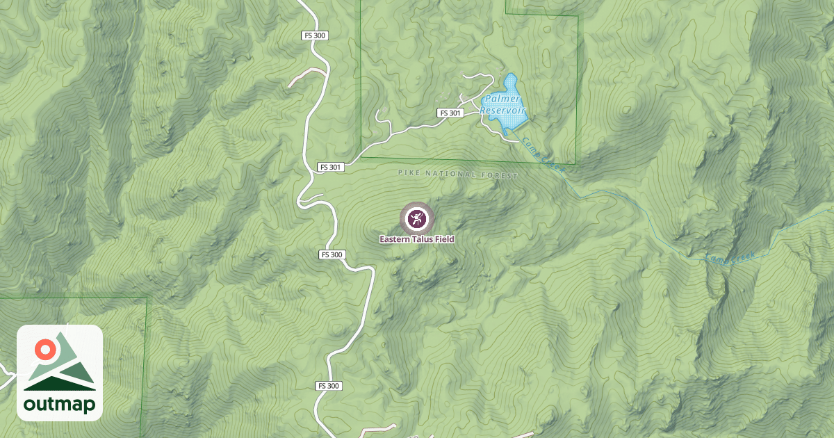 Map of Eastern Talus Field