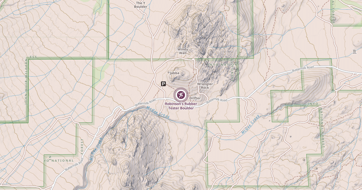 Map preview of Robinson's Rubber Tester Boulder