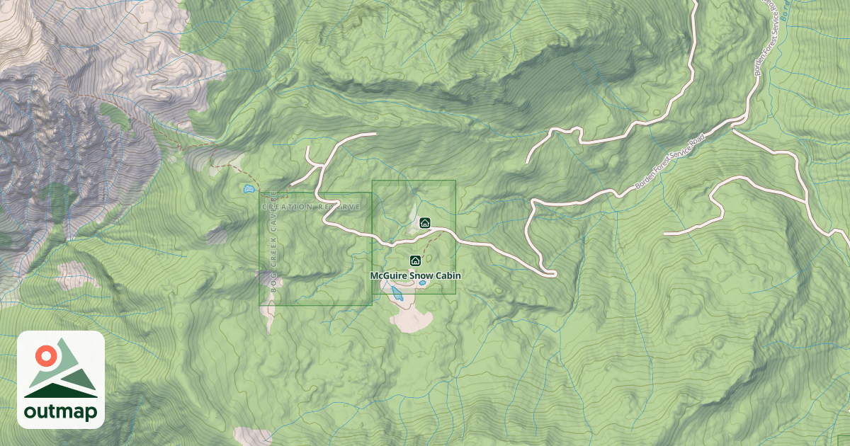 Map of Chilliwack Snowmobile Club McGuire Cabin