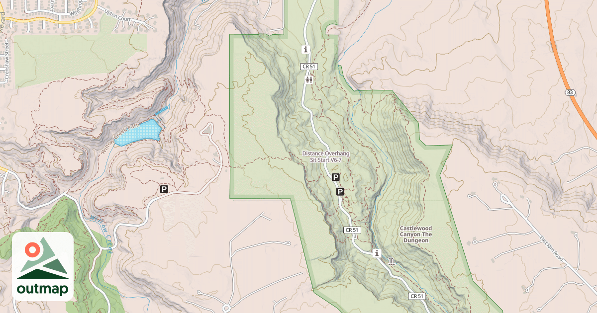 Map of Distance Overhang Sit Start