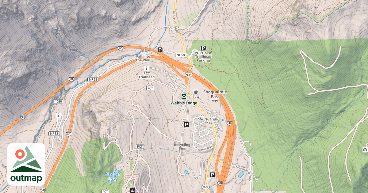 Map of Webb's Lodge