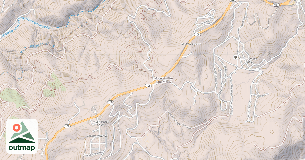 Map of Mountain Bike Jump