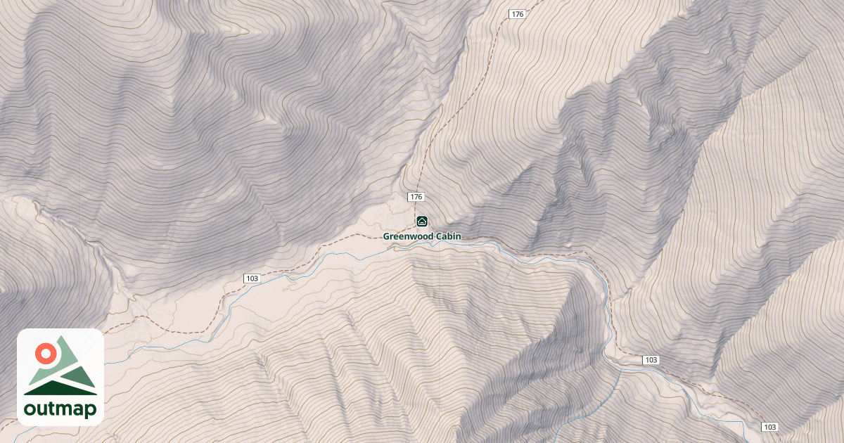 Map of Greenwood Cabin