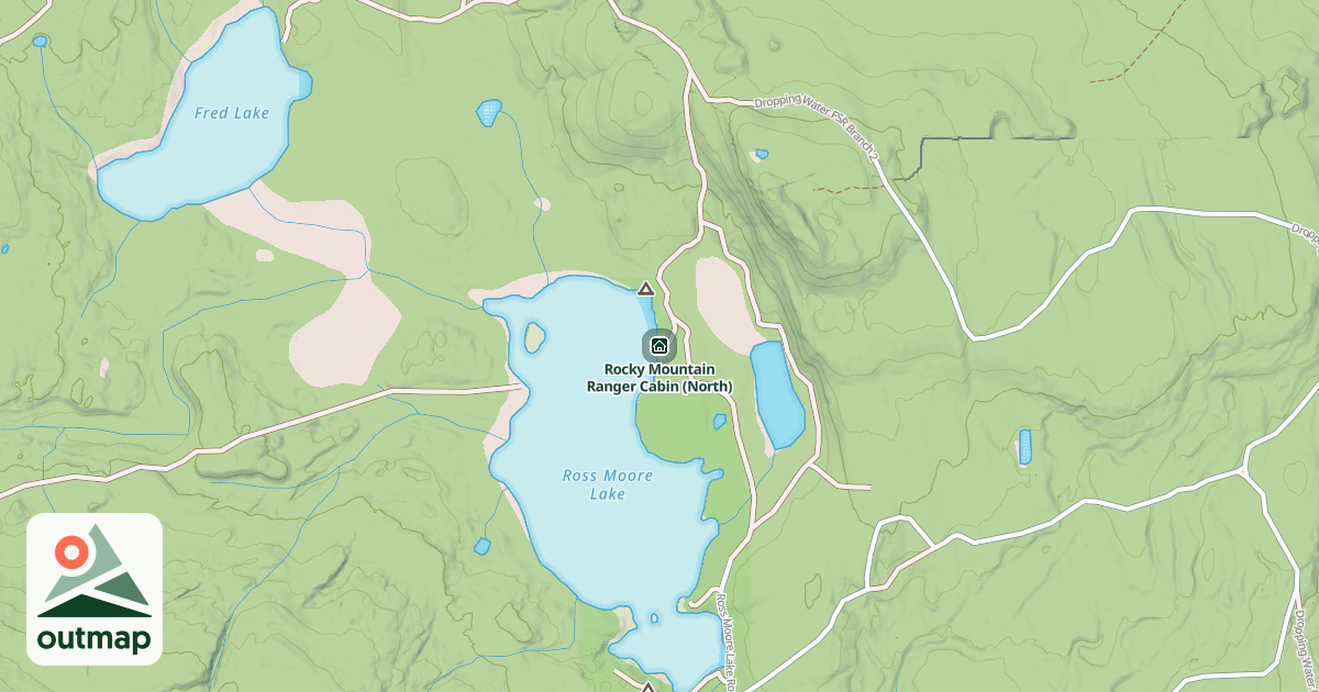 Map of Rocky Mountain Ranger Cabin (North)