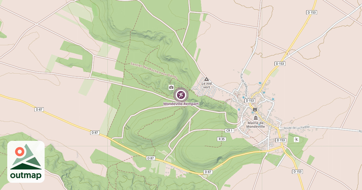 Map of Mondeville Rempart