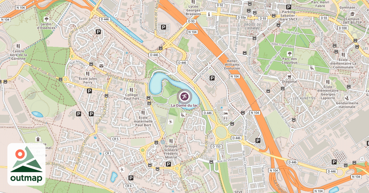 Map of La Dame du lac