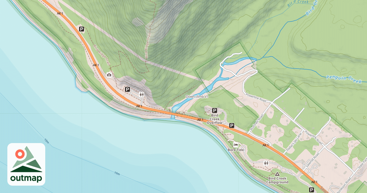 Map of Down climb