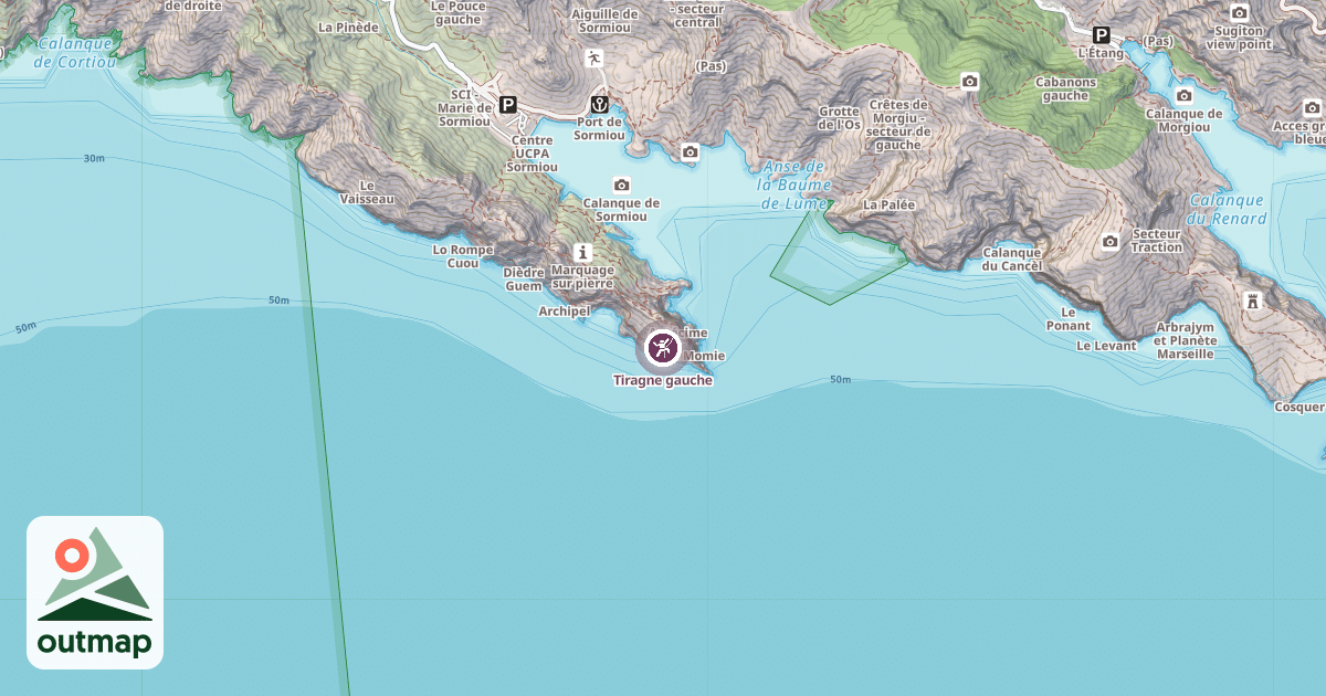 Map of Tiragne gauche