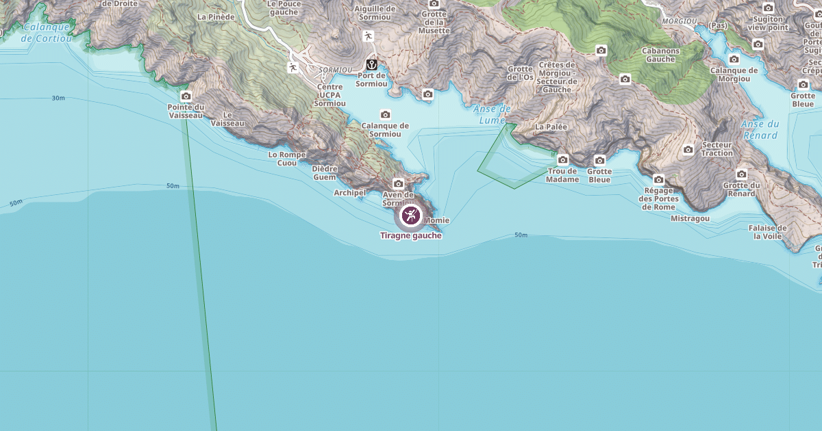 Map preview of Tiragne gauche