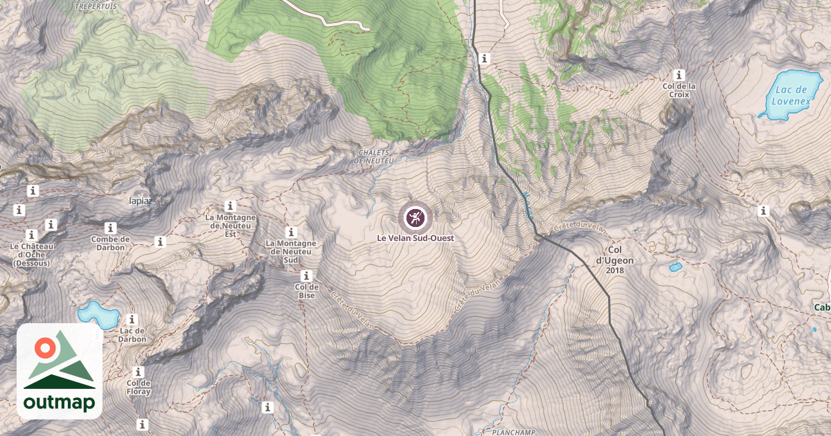 Map of Le Velan Sud-Ouest