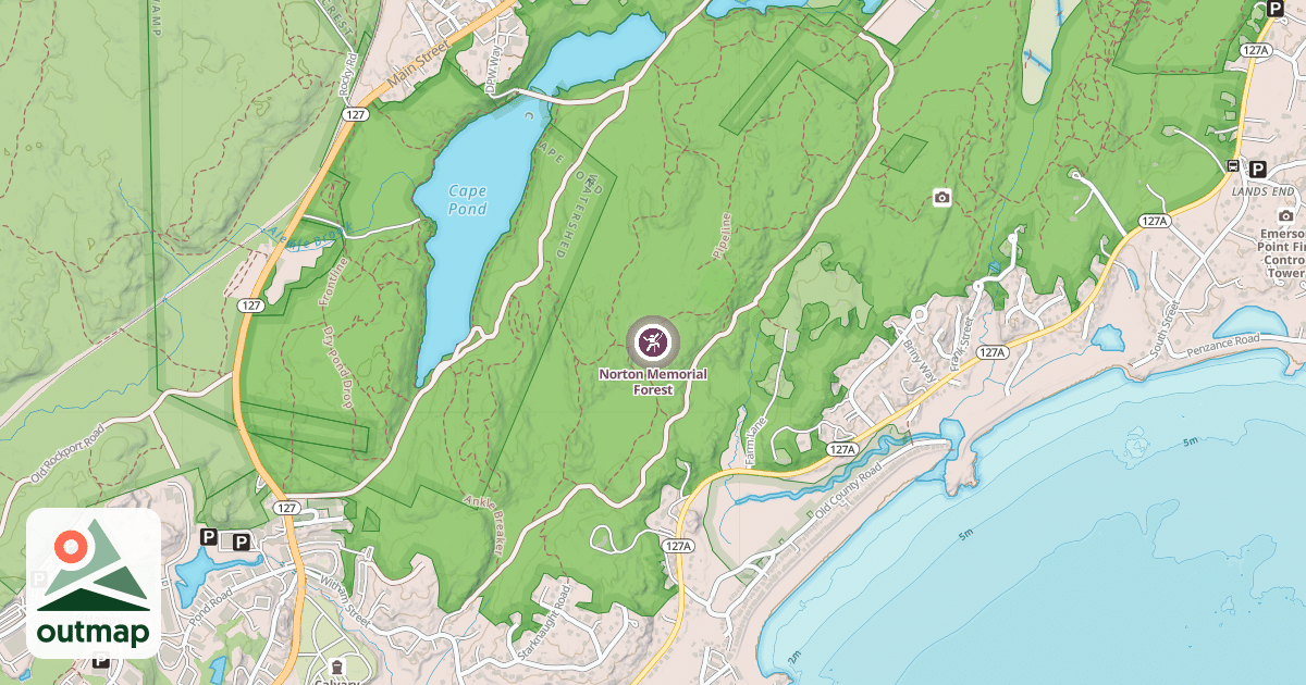 Map of Norton Memorial Forest