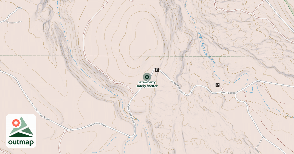 Map of Strawberry safery shelter
