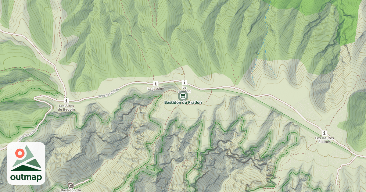 Map of Bastidon du Pradon