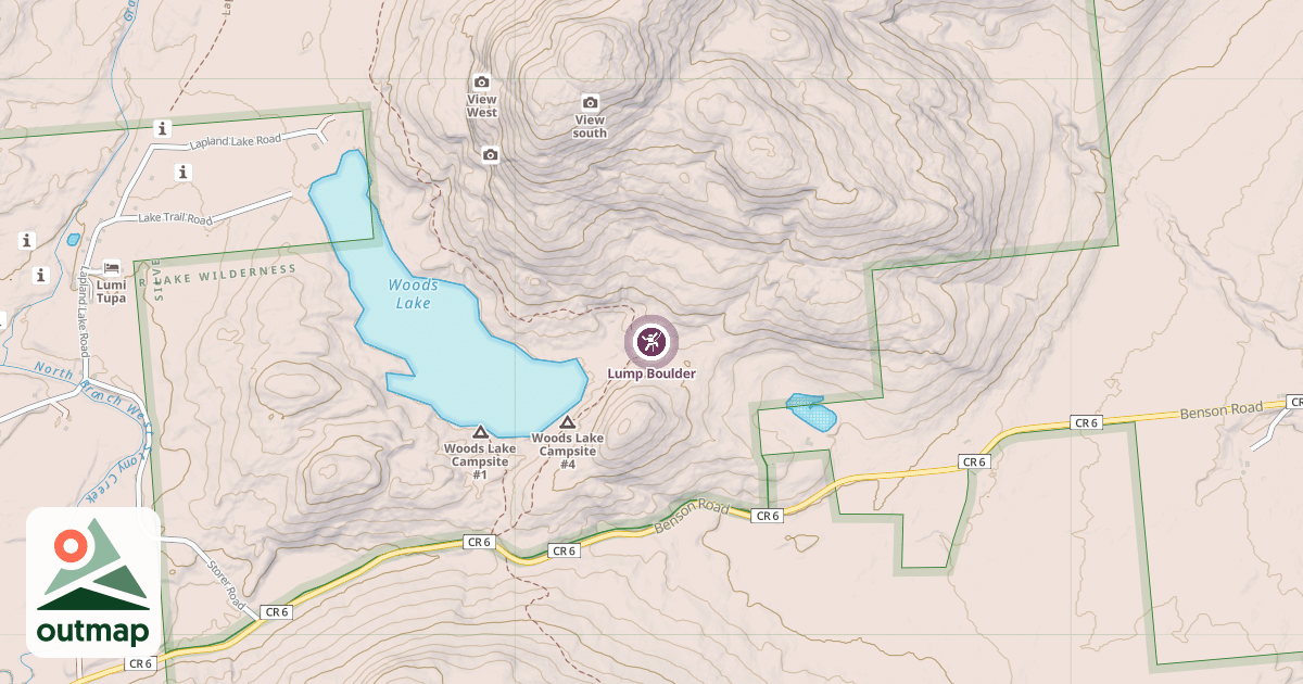 Map of Lump Boulder