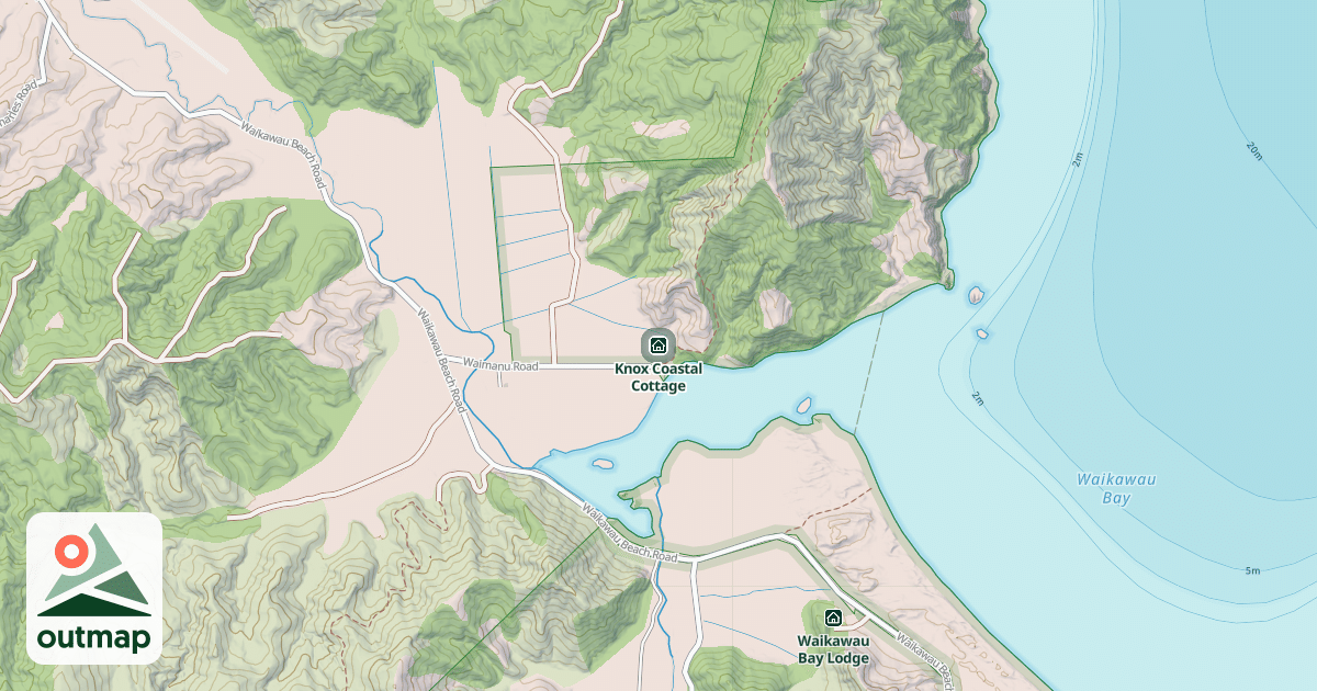 Map of Knox Coastal Cottage