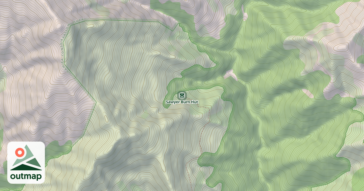 Map of Sawyer Burn Hut