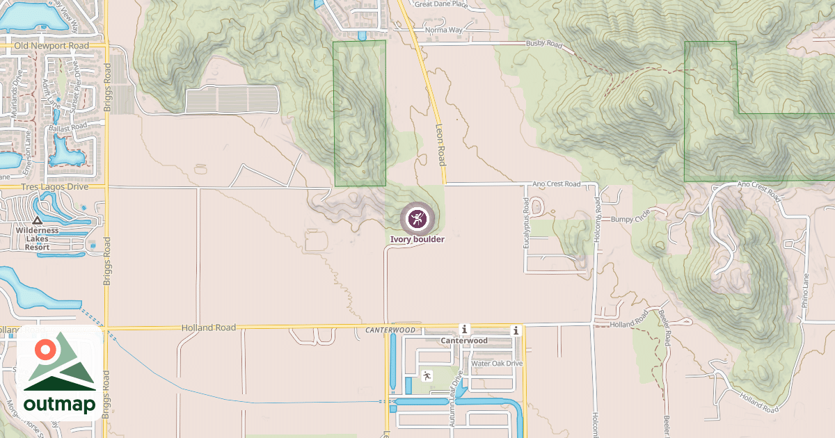 Map of Ivory boulder