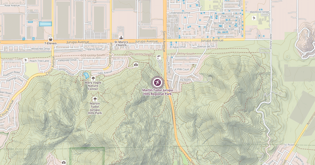 Map preview of Martin Tudor Jurupa Hills Regional Park