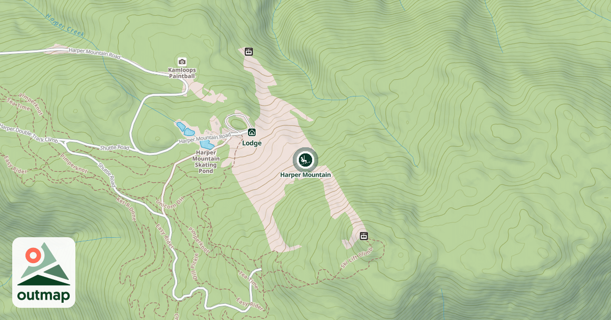 Map of Harper Mountain