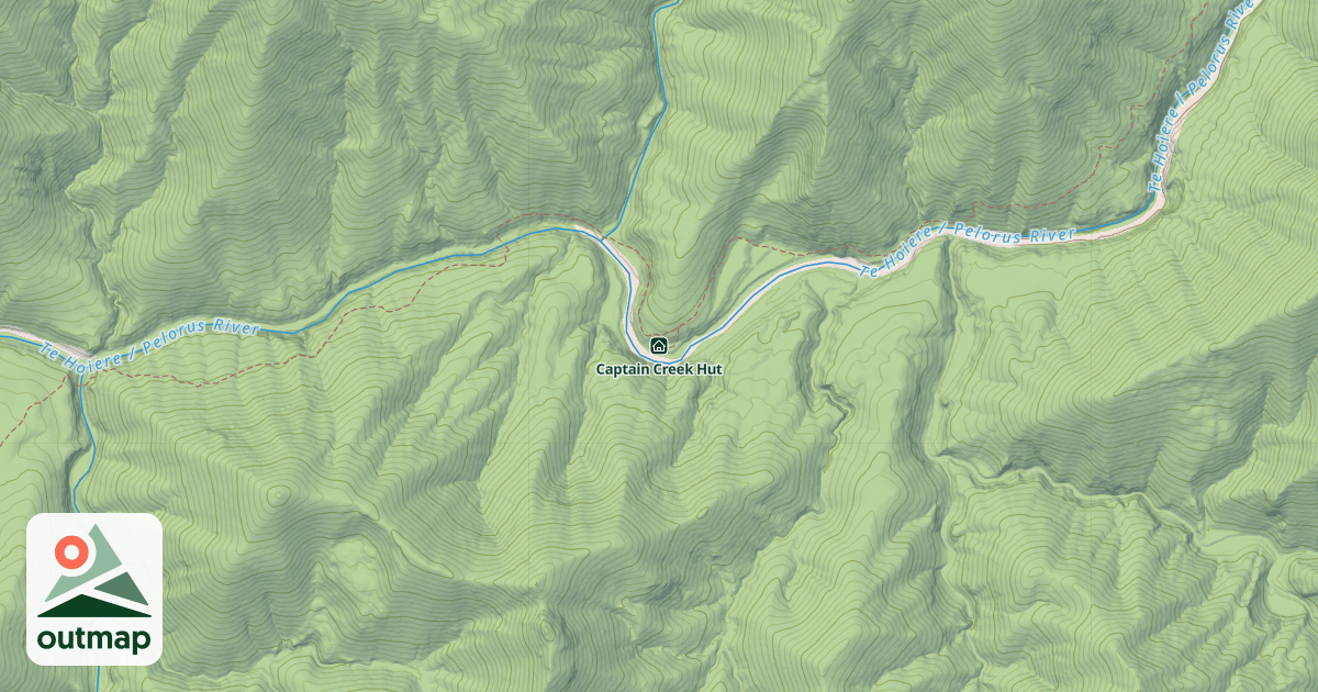 Map of Captain Creek Hut