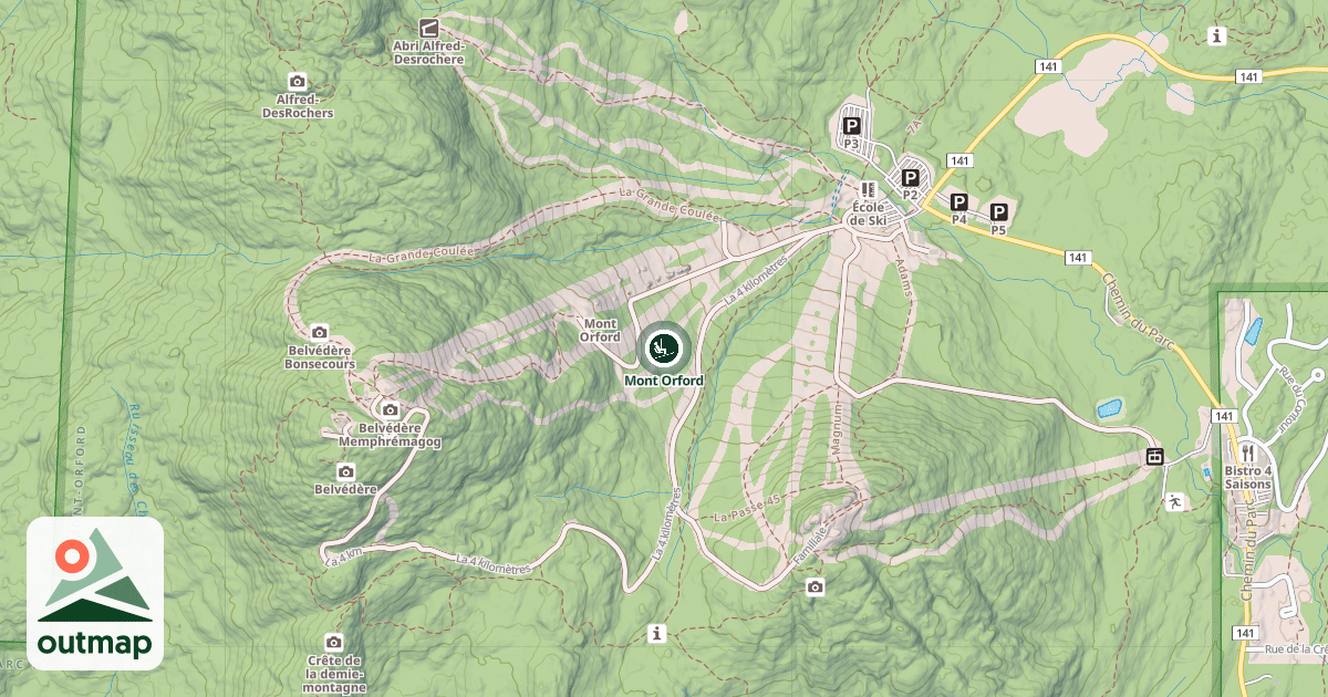 Map of Mont Orford