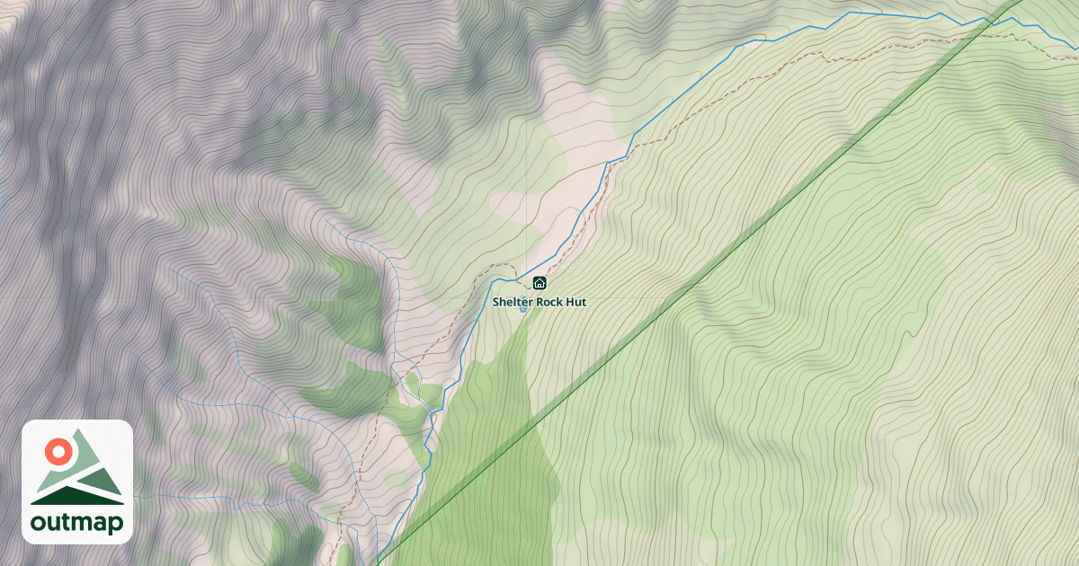 Map of Shelter Rock Hut