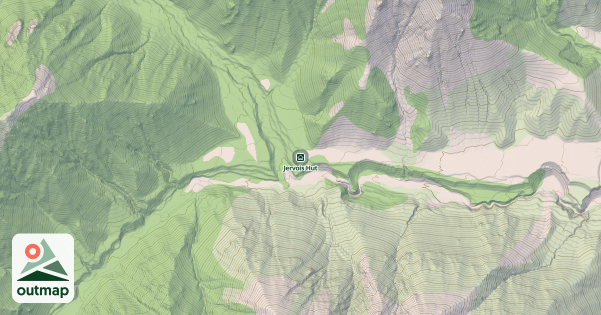 Map of Jervois Hut