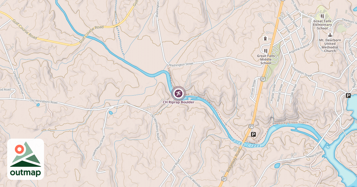 Map of CH Riprap Boulder