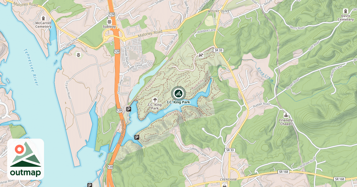 Map of I.C. King Park