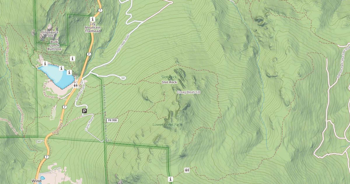 Map preview of Creag Bleah